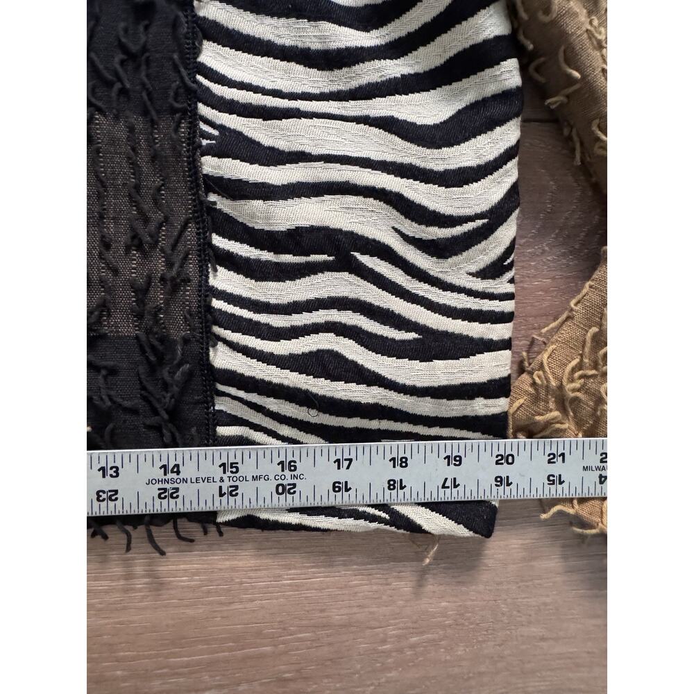 Vintage Abstract Animal Print Cropped Jacket XL Oversized Zebra Leopard Boho - Picture 13 of 16